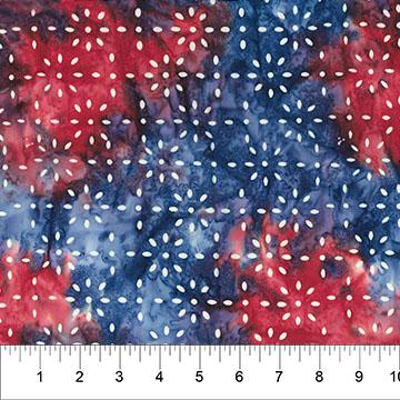 Celebrating 250 Years Small Burst Patriot Multi - 83552 - 46 - Banyan Batiks - Nebraska Quilt Company - F250492