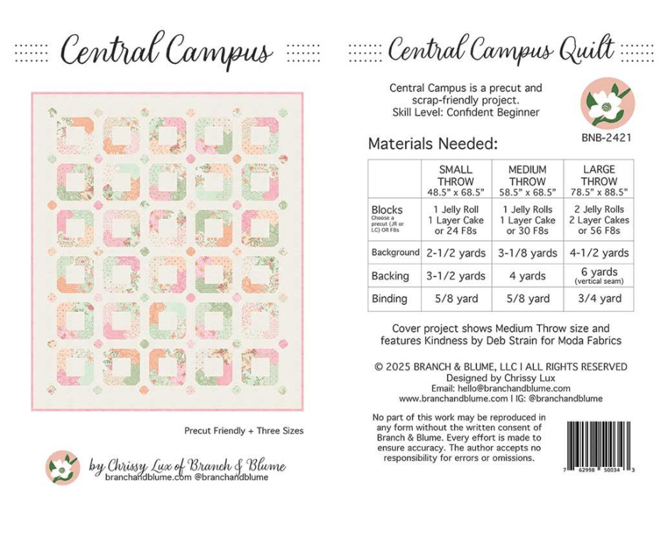 Central Campus Pattern - Nebraska Quilt Company - PUB2501794