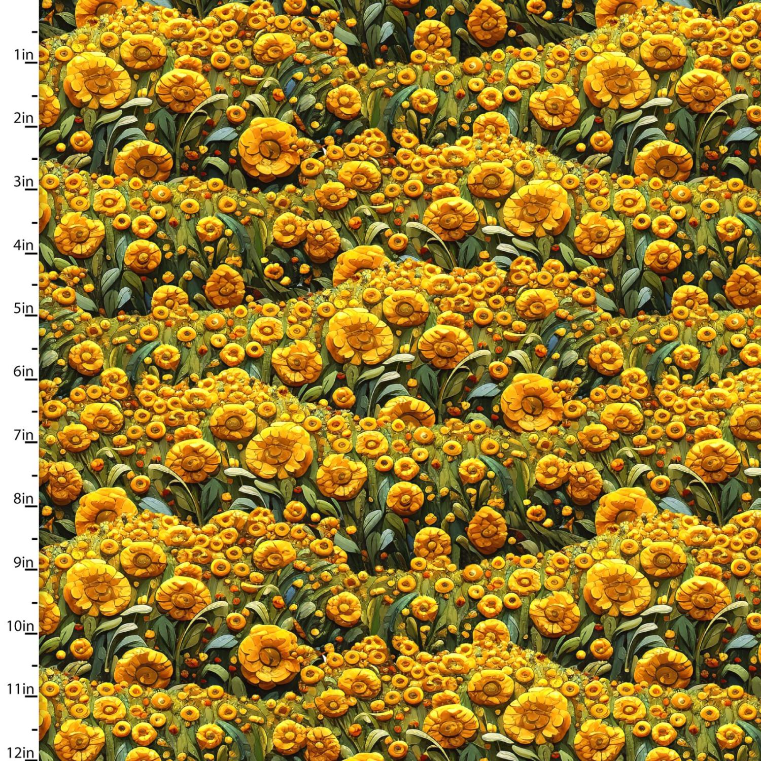 C'est Magnifique Fields of Gold Yellow - 22924 - YLW - 3 Wishes Fabrics - Nebraska Quilt Company - F2401018