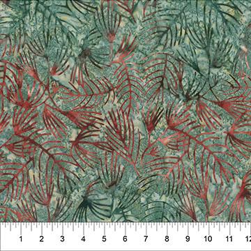 Changes in Seasons Pine Sprigs Multi on Green - 83431 - 68 - Banyan Batiks - Nebraska Quilt Company - F2402281