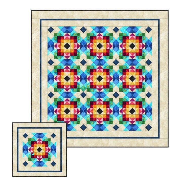 Chromatic Carpenter Quilt Pattern - PTN3637 - Tourmaline & Thyme - Nebraska Quilt Company - F260622