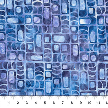 Chubby Blooms Grid Violet - 82050-83 - Banyan Batiks - Nebraska Quilt Company - F261890