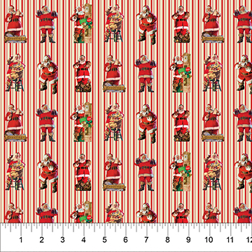 Coca-Cola Christmas Santa Stripe - CC1020-26 - Northcott Fabrics - Nebraska Quilt Company - F261430