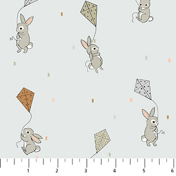 Cotton - Tale Kites Gray - 90954 - 90 - FIGO Fabrics - Nebraska Quilt Company - F08749