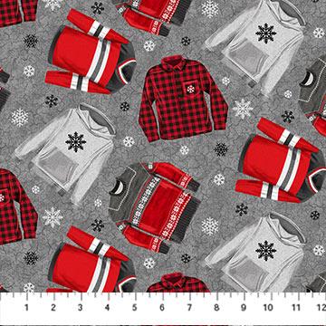 Cozy Up Flannel Sweater Weather Gray - F25516 - 96 - Northcott Fabrics - Nebraska Quilt Company - F05016