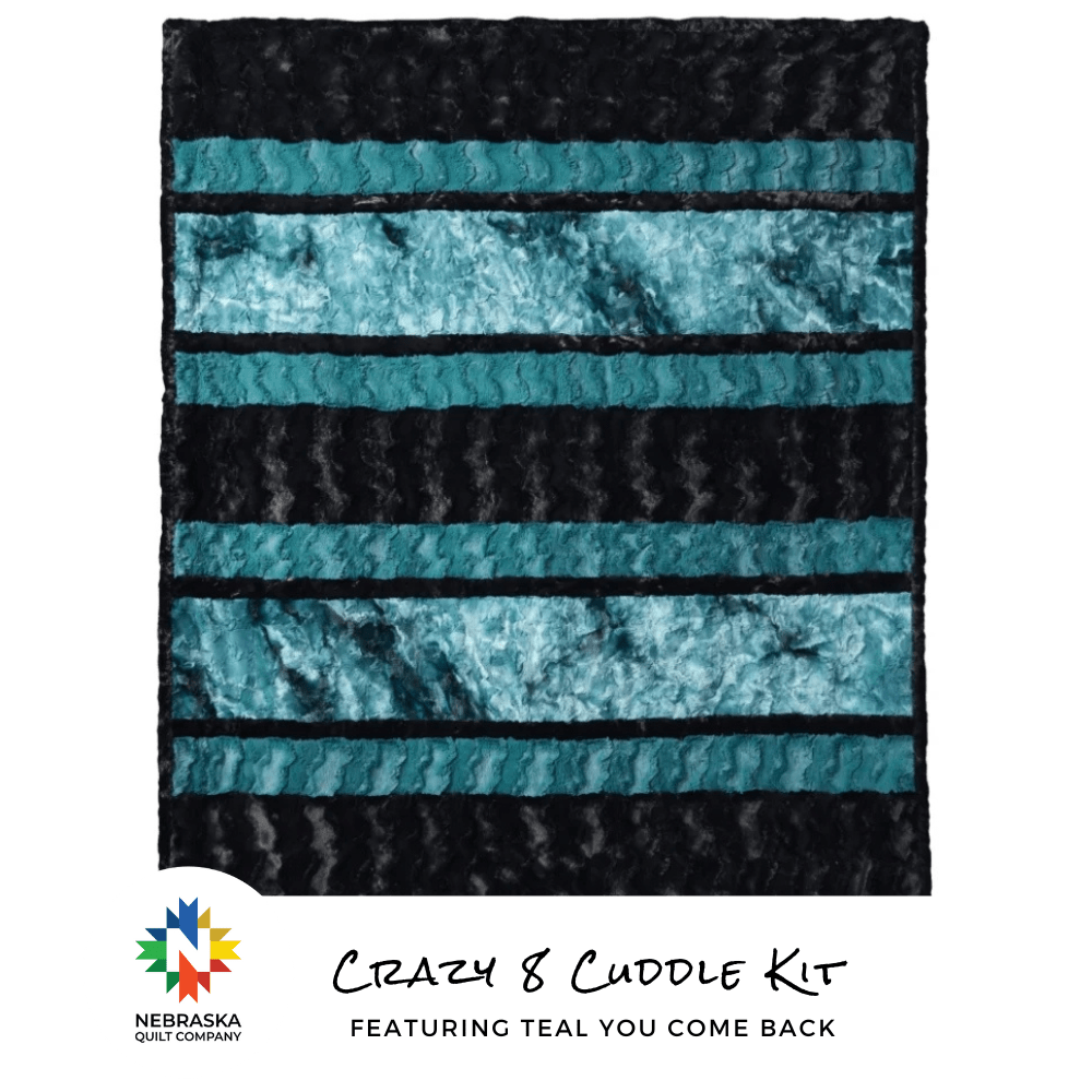 Crazy 8 Cuddle Kit Teal You Come Back - Nebraska Quilt Company - K2402818