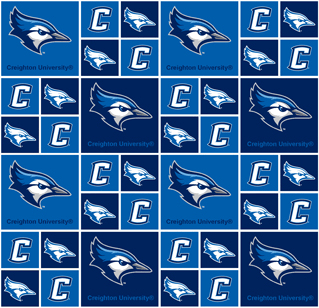 Creighton University Bluejays Block - CRE020 - Sykel Enterprises - Nebraska Quilt Company - F260896