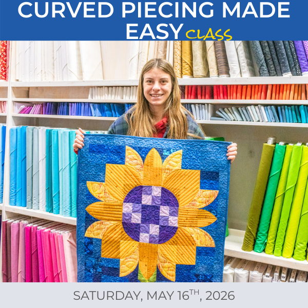 Curved Piecing Made Easy with Karen Sat, May 16th, 2026 10 AM - 4 PM - Nebraska Quilt Company - EVE2502498