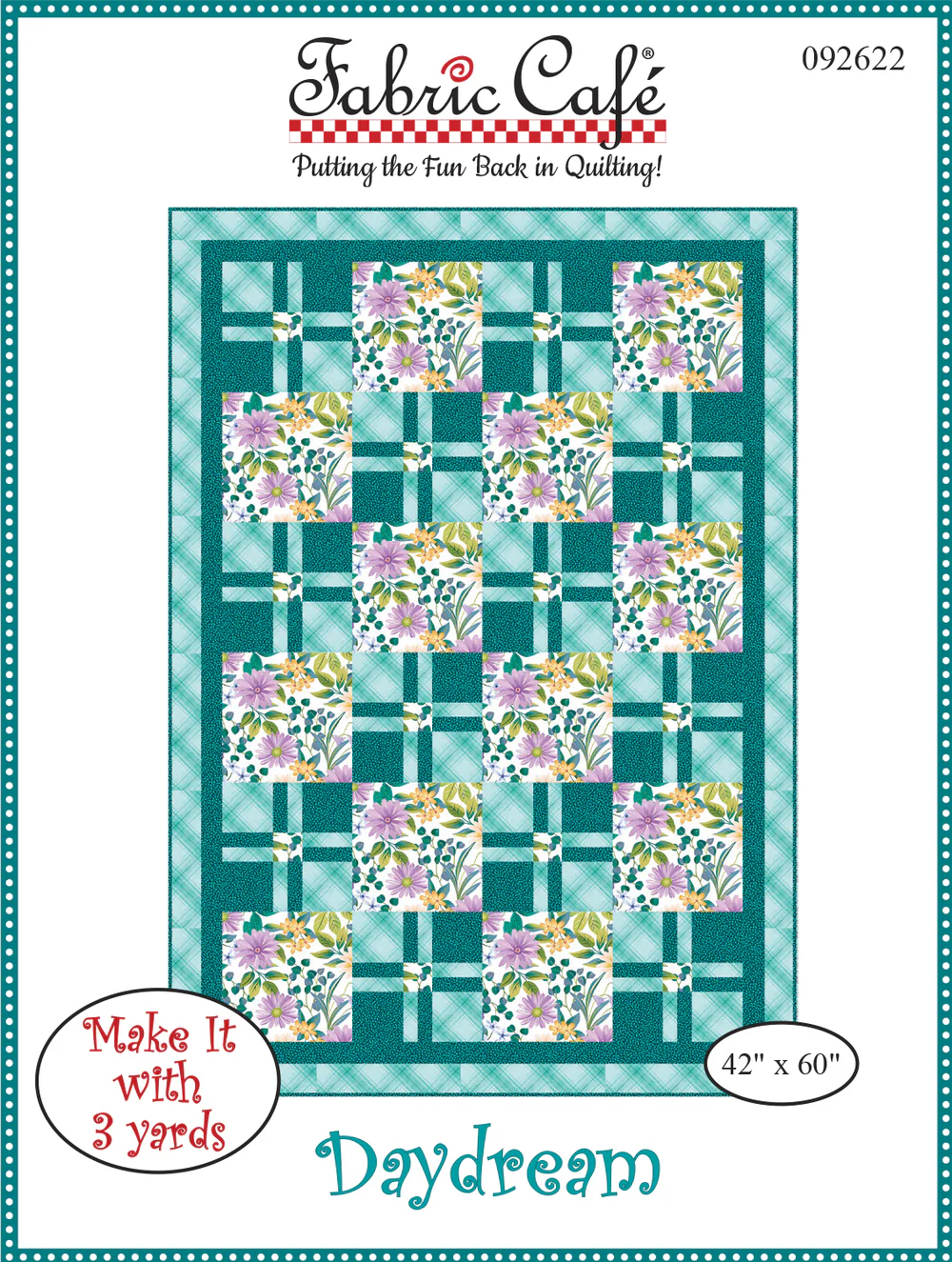 Daydream 3 - Yard Quilt Pattern - Nebraska Quilt Company - PUB261053