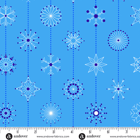 Deco Frost Snowflakes Frost - CS - 1114 - B - Andover Fabrics - Nebraska Quilt Company - F08021