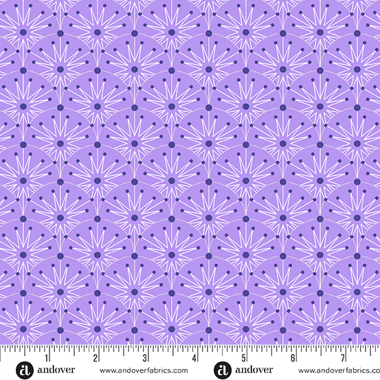 Deco Frost Winter Clamshells Purple Haze - CS - 1111 - P - Andover Fabrics - Nebraska Quilt Company - F08024