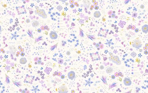 Delphinium Collage Snowdrop - 24659 11 - Moda Fabrics - Nebraska Quilt Company - F260794