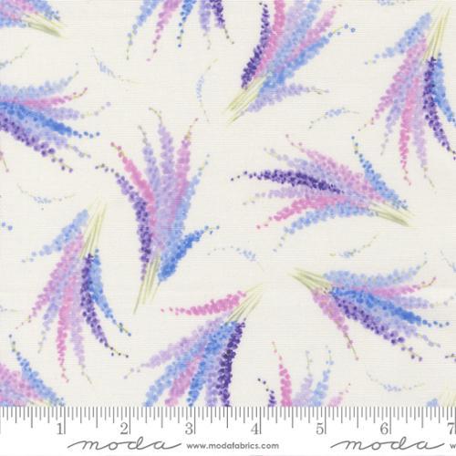 Delphinium Larkspur Florals Snowdrop - 24652 11 - Moda Fabrics - Nebraska Quilt Company - F260780
