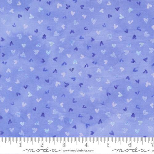 Delphinium Light Hearts Blenders Bluebell - 24653 14 - Moda Fabrics - Nebraska Quilt Company - F260784