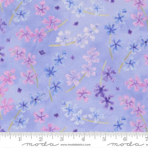 Delphinium Lilac Florals Bluebell - 24651 13 - Moda Fabrics - Nebraska Quilt Company - F260778