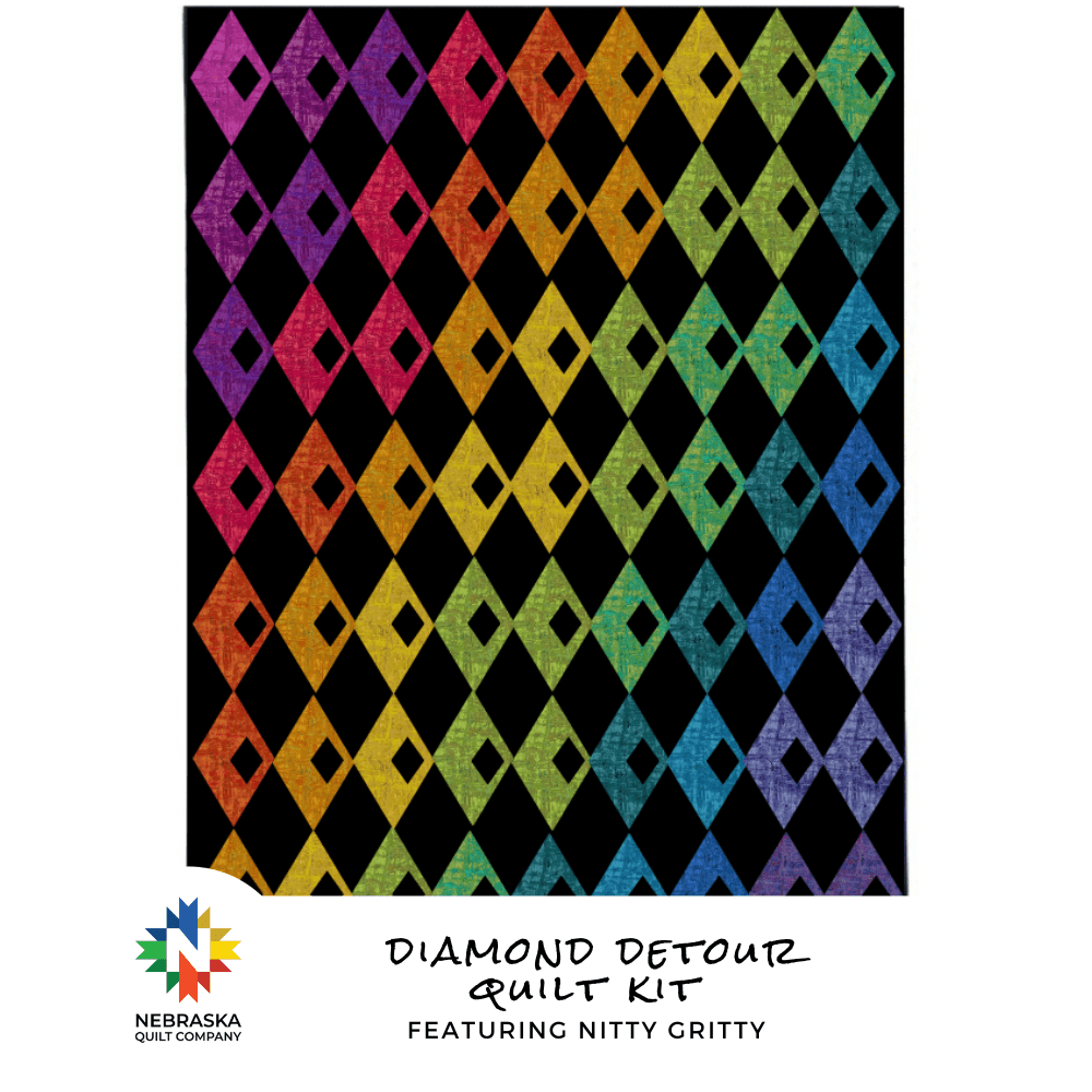 Diamond Detour Quilt Kit with Nitty Gritty - Nebraska Quilt Company - K2502156