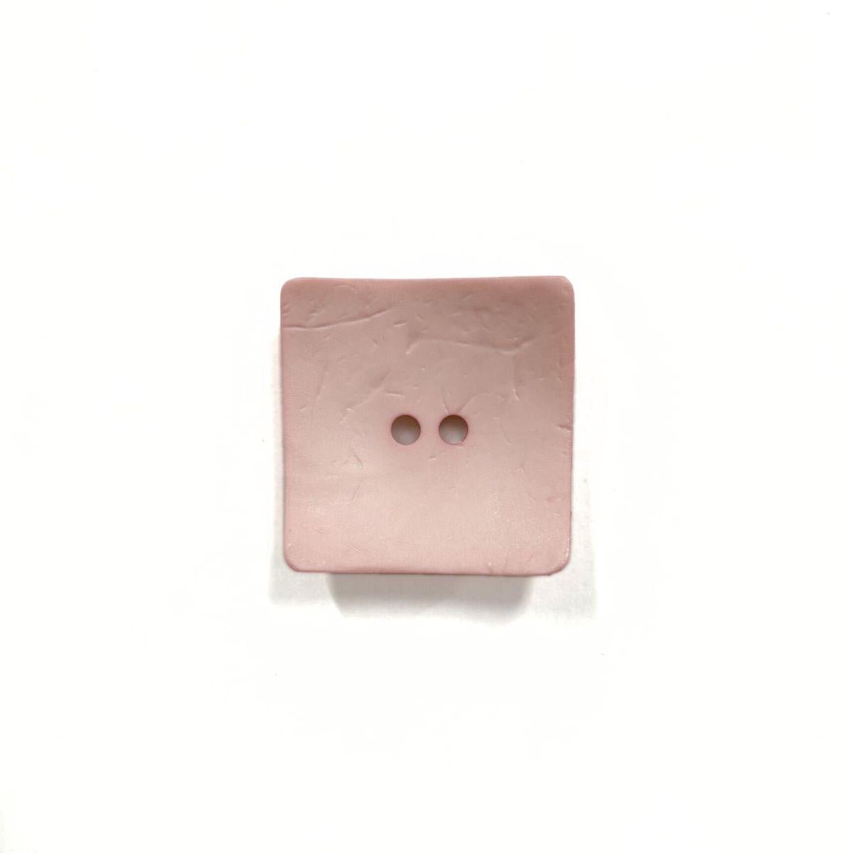 Dill Plastic Square Pale Pink Button - Nebraska Quilt Company - N2502134