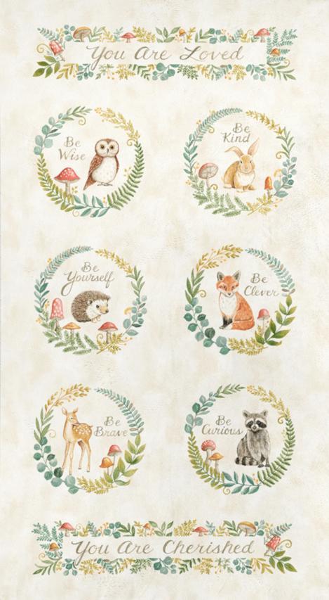 Effies Woods Cuddle Panel Cloud 24" x 44" - Nebraska Quilt Company - PAN260684