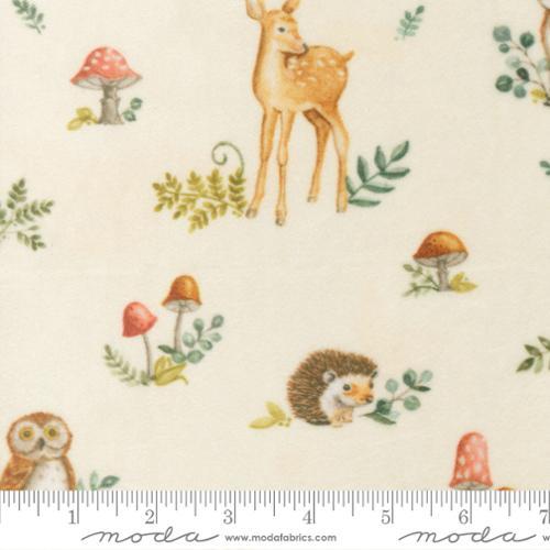 Effies Woods Cuddle Woodland Allover Landscape and Nature Animals Cloud - 56011 11QC - Moda Fabri - Nebraska Quilt Company - F260686