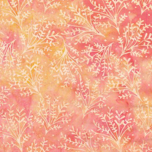 Everlasting Sprigs Pink Orange Sunset Multi - 712521810 - Island Batik - Nebraska Quilt Company - F2501802