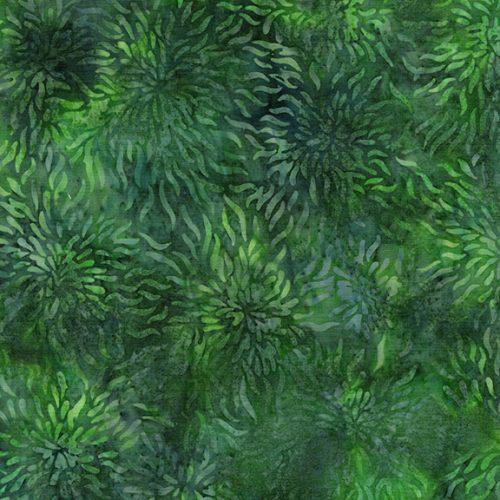 Everlasting Starburst Pineneedle Green - 712518685 - Island Batik - Nebraska Quilt Company - F2501803