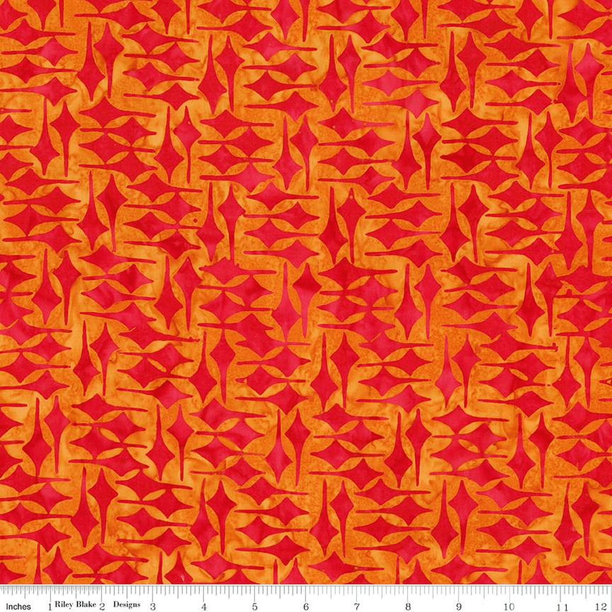 Expressions Batiks Retro Revival Diamonds Sassy Orange - BT23274 - 225 - Riley Blake Designs - Nebraska Quilt Company - F2501610