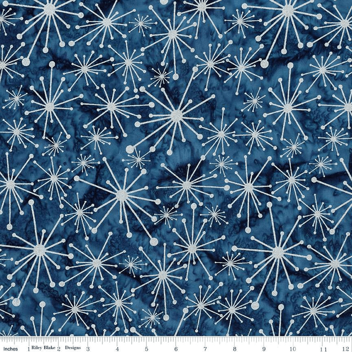 Expressions Batiks Retro Revival Jacks Metallic Indigo Dye Blue - BTM23275 - 298 - Riley Blake Designs - Nebraska Quilt Company - Expressions Batiks Retro Revival Jacks Metallic Indigo Dye Blue - BTM23275 - 298 - Riley Blake Designs