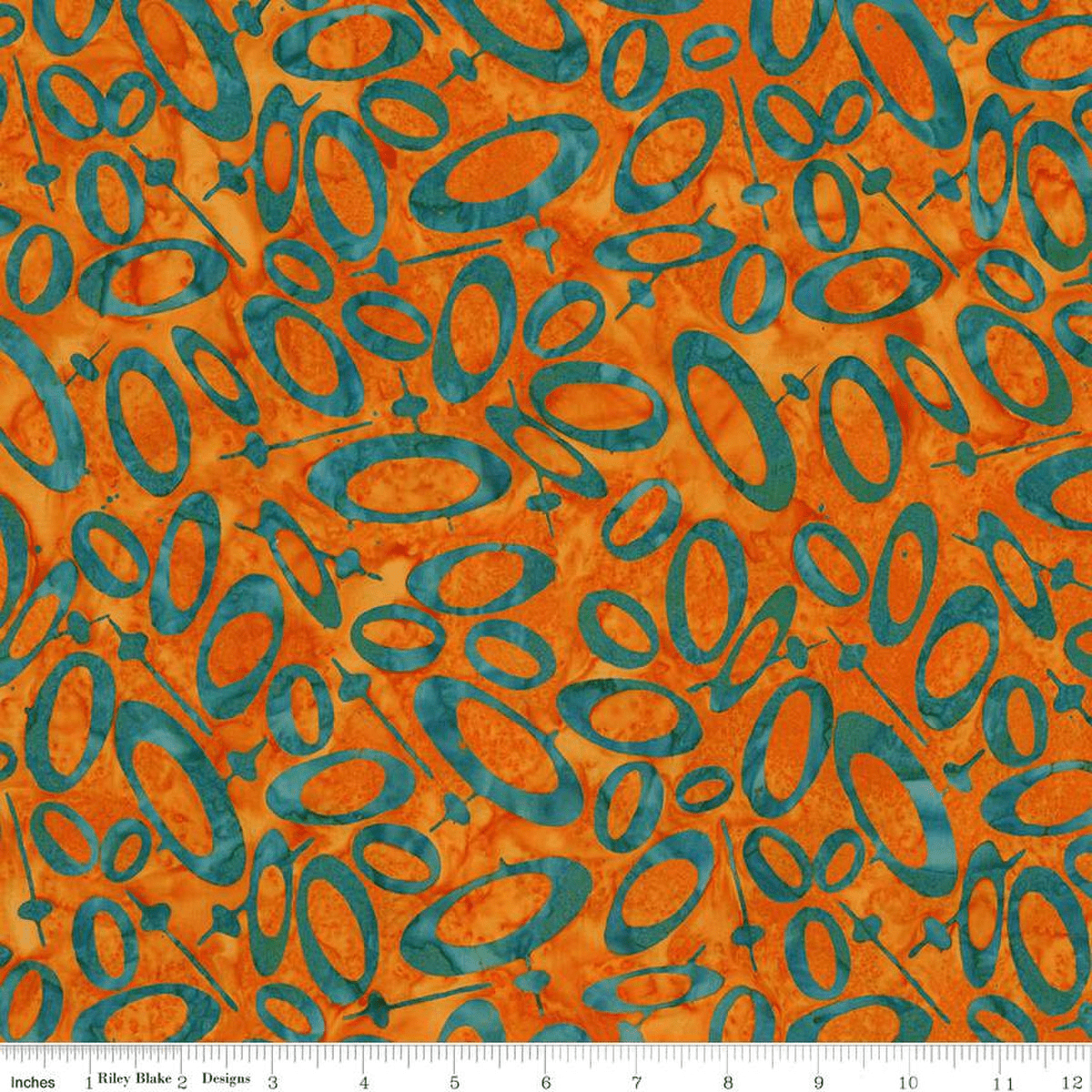 Expressions Batiks Retro Revival Ovals Alani Orange - BT23272 - 248 - Riley Blake Designs - Nebraska Quilt Company - F2501612