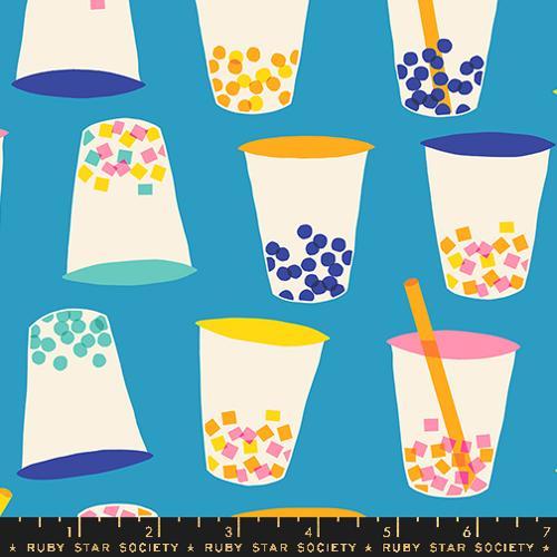 Eye Candy Boba Novelty Tea Cerulean Dark Blue - RS5154 13 - Ruby Star Society - Nebraska Quilt Company - F2400576