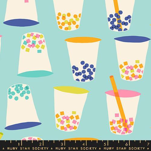 Eye Candy Boba Novelty Tea Frost Aqua Blue - RS5154 14 - Ruby Star Society - Nebraska Quilt Company - F2400577