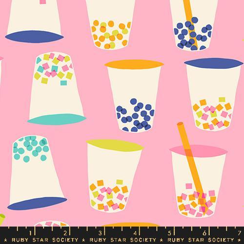 Eye Candy Boba Novelty Tea Posy Pink - RS5154 11 - Ruby Star Society - Nebraska Quilt Company - F2400575