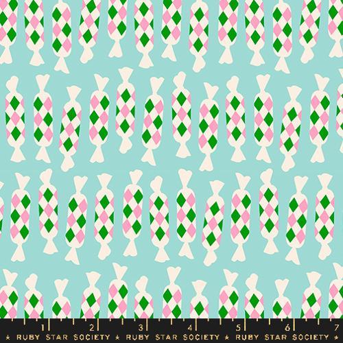 Eye Candy Diamond Candies Novelty Frost Aqua Blue - RS5159 21 - Ruby Star Society - Nebraska Quilt Company - F2400591