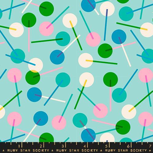 Eye Candy Lollies Novelty Candy Frost Aqua Blue - RS5157 18 - Ruby Star Society - Nebraska Quilt Company - F2400586