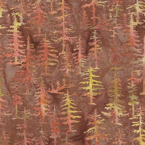 Fall Flair Trees Brown Tea - 122443071 - Island Batik - Nebraska Quilt Company - F2403239