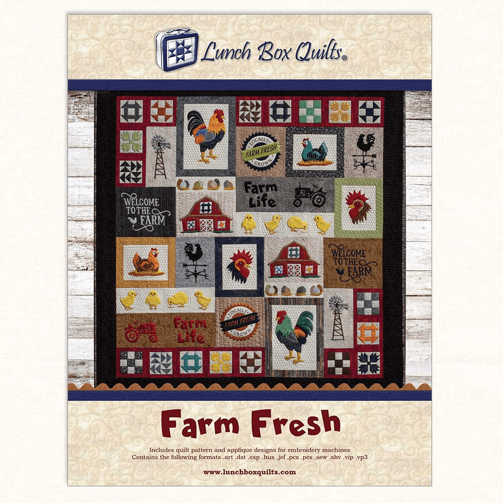 Farm Fresh with CD Machine Embroidery Quilt Patterns - Nebraska Quilt Company - PUB261176