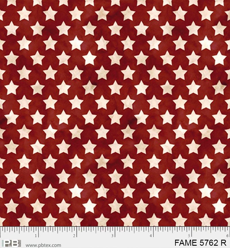 Farmhouse Americana Star Toss Red - FAME 5762 R - P & B Textiles - Nebraska Quilt Company - Farmhouse Americana Star Toss Red - FAME 5762 R - P & B Textiles
