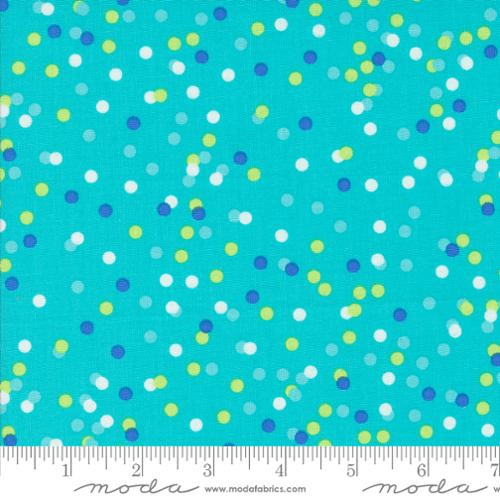 Fiesta Pinata Dots Dots Confetti Lagoon - 22472 24 - Moda Fabrics - Nebraska Quilt Company - F09639