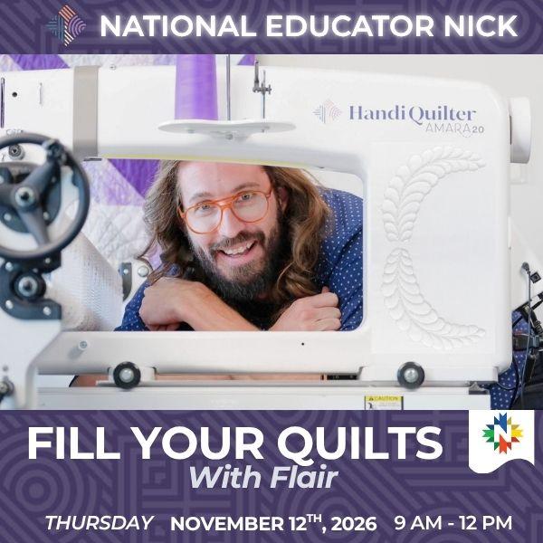 Fill Your Quilts with Flair - Thurs November 12, 2026 9 AM - 12 PM - Nebraska Quilt Company - EVE261219