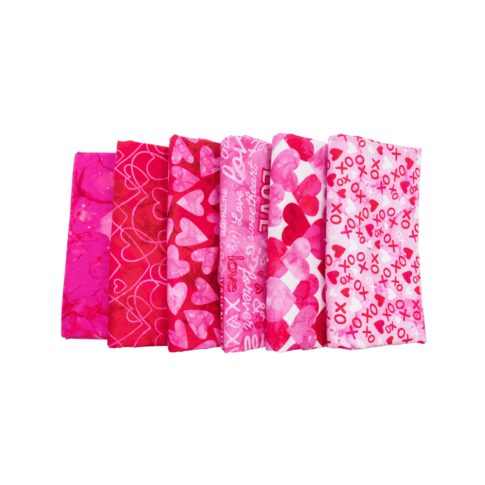 Forever Love Half Yard Bundles Pink 6 Pieces - Nebraska Quilt Company - PC260061