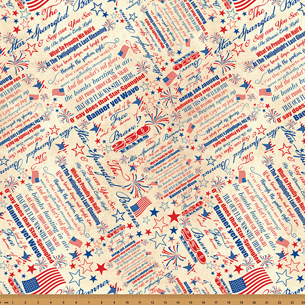 Freedom Ring Antique Beige - Y5859-A25 - Hoffman Fabrics - Nebraska Quilt Company - F261284