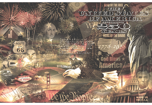 Freedom Ring Sepia Multi - Y5857-642 - Hoffman Fabrics - Nebraska Quilt Company - F261290