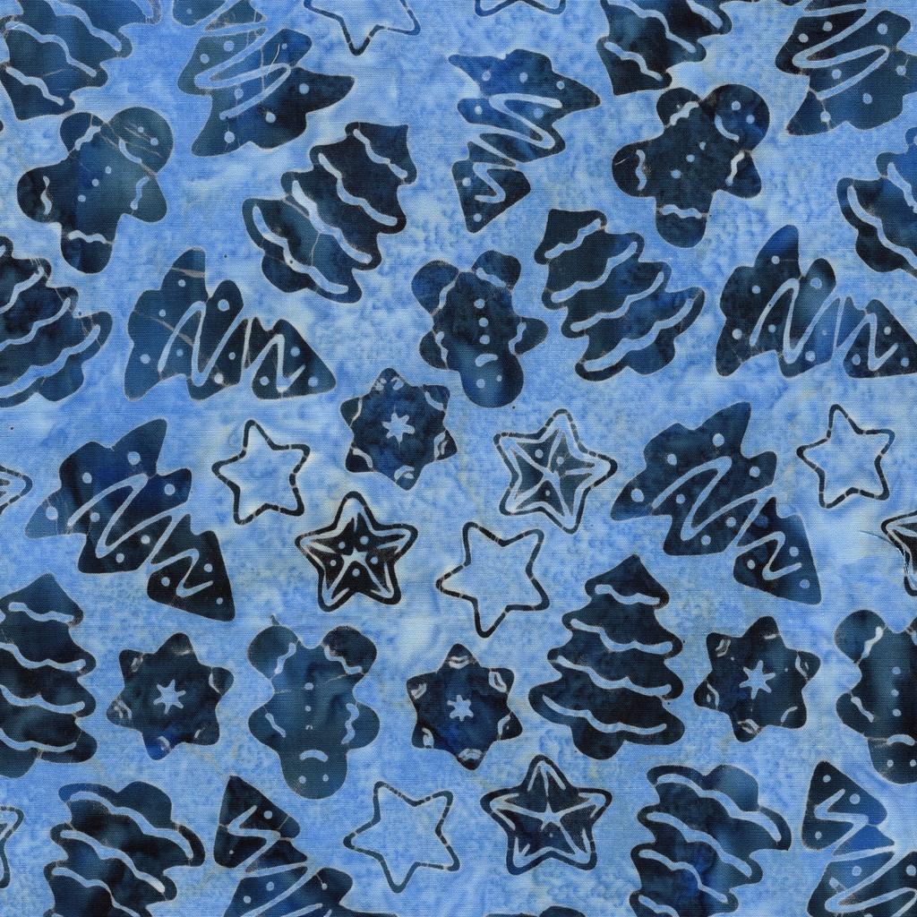 Frosted Wishes Christmas Cookies Blue Powder Blue - 122506520 - Island Batik - Nebraska Quilt Company - F261020