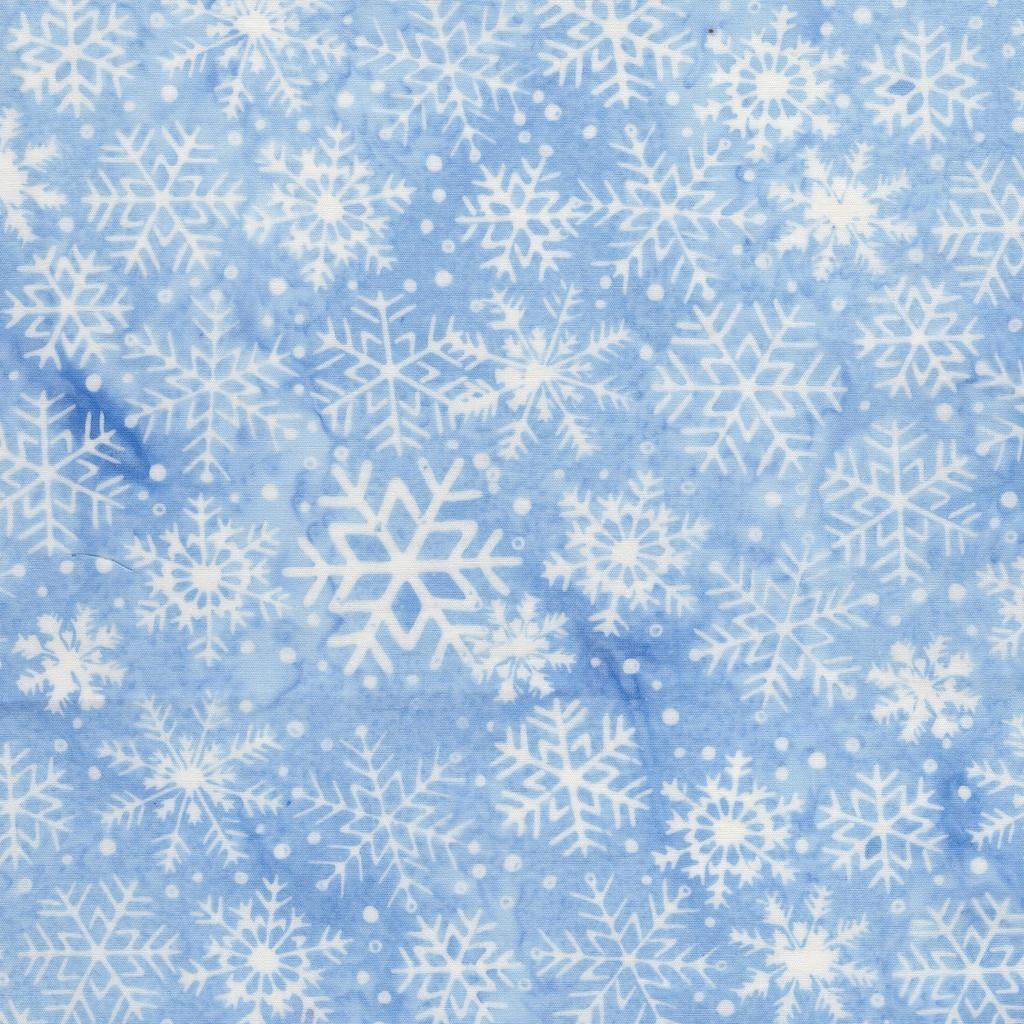 Frosted Wishes Snowflakes Blue Chambray - 122502515 - Island Batik - Nebraska Quilt Company - F261016