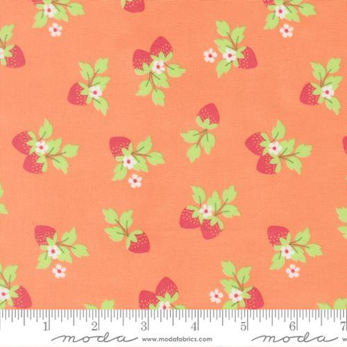 Fruit Salad Strawberries Coral Peach - 29243 14 - Moda Fabrics - Nebraska Quilt Company - F260916