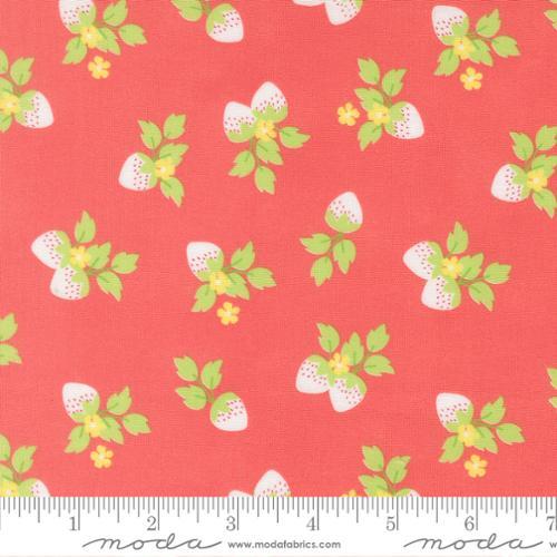 Fruit Salad Strawberries Flamingo Red - 29243 12 - Moda Fabrics - Nebraska Quilt Company - F260915