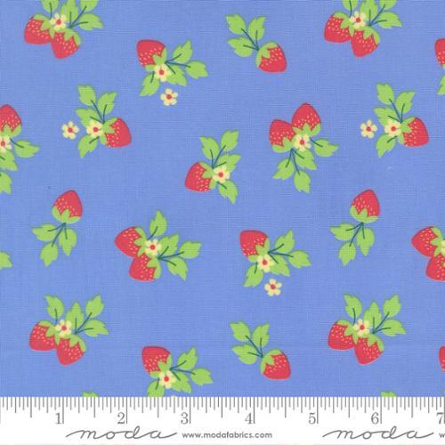 Fruit Salad Strawberries Sky Blue - 29243 23 - Moda Fabrics - Nebraska Quilt Company - F260918