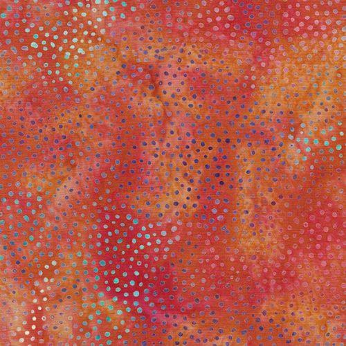 Fusion Confetti Multi Red Orange - 122440809 - Island Batik - Nebraska Quilt Company - F250180