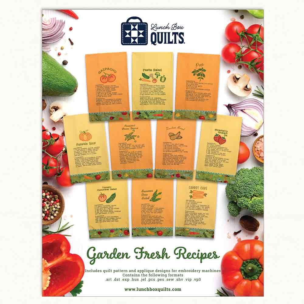 Garden Fresh Recipe Collection for Machine Embroidery - Nebraska Quilt Company - PUB261228