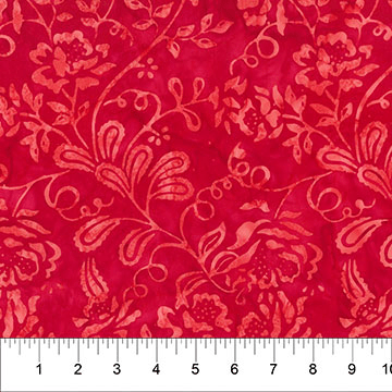 Garden Spirit Floral Spray Lipstick Red - 83180 - 24 - Banyan Batiks - Nebraska Quilt Company - F07548