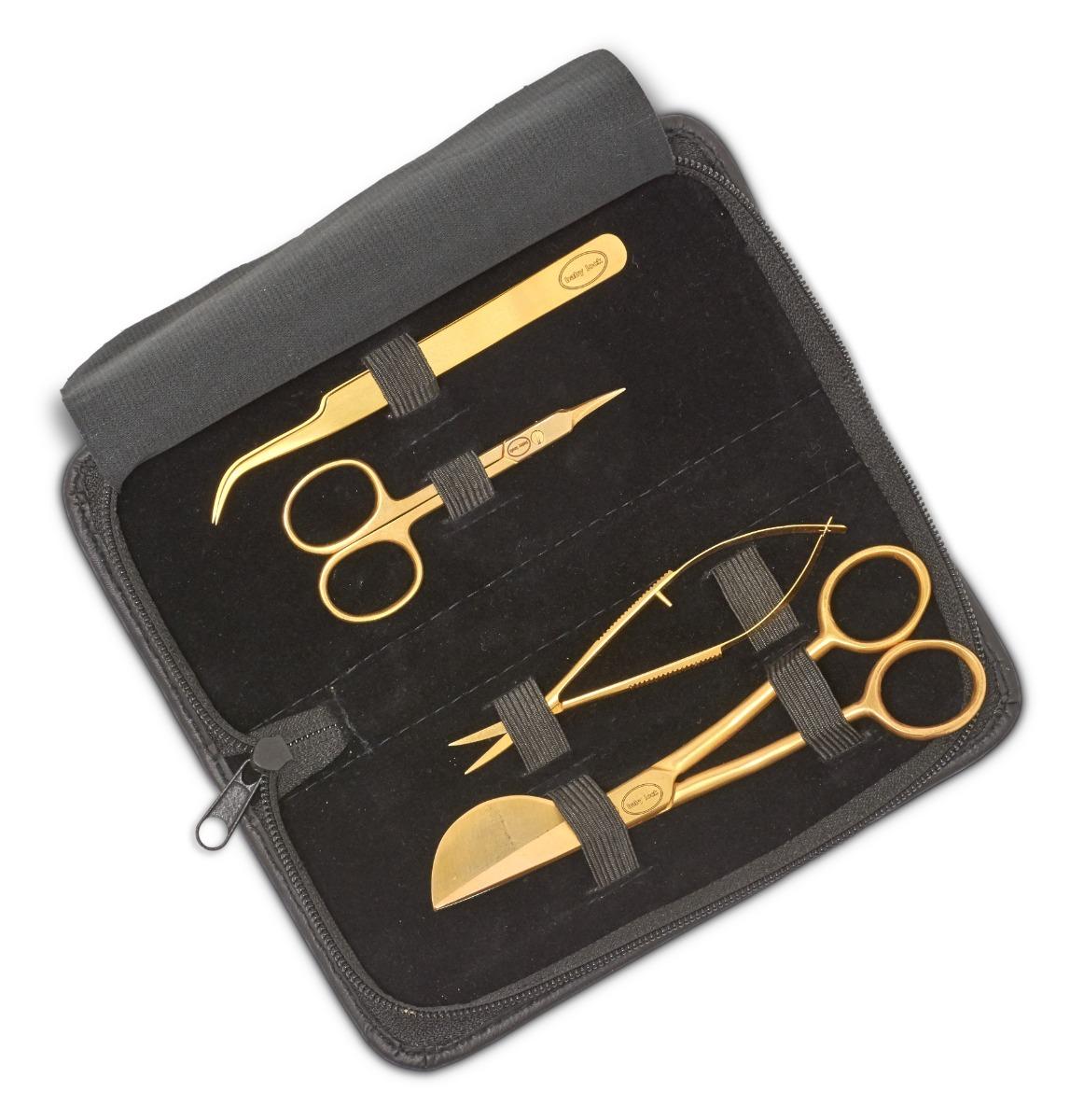 Gold Scissor Set with Embossed Baby Lock Black Pouch - Nebraska Quilt Company - A2501946